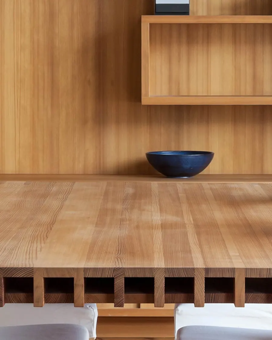 Warm wood-effect plank flooring in a modern interior